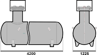 Газгольдер 4 кубических метров, м3